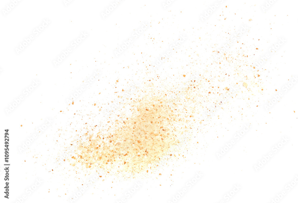 Breadcrumbs flying isolated on white, clipping Breadcrumbs flying isolated on white, clipping