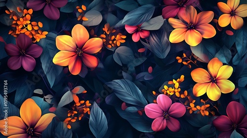 Vibrant vector floral background with intricate design and realistic elements images