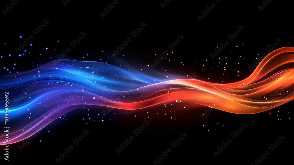 Obraz premium Creative multicolor light lines background photo 