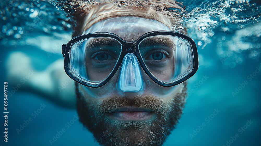 Fototapeta premium water, pool, mask, swimming