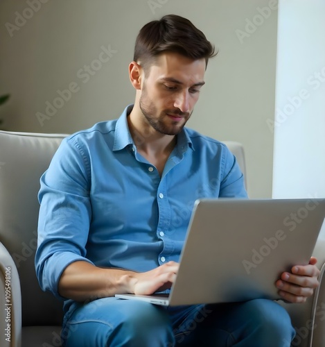 man with laptop