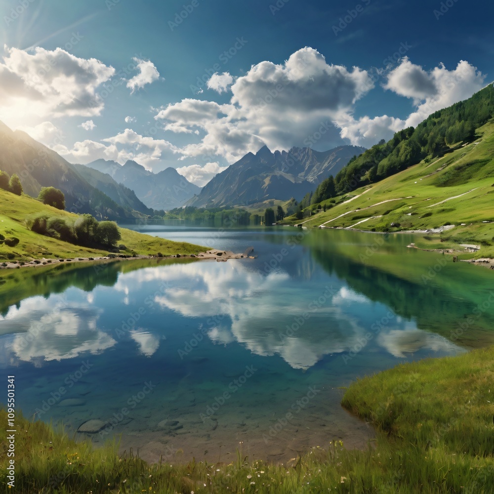 tranquil mountain landscape tranquil mountain landscape
