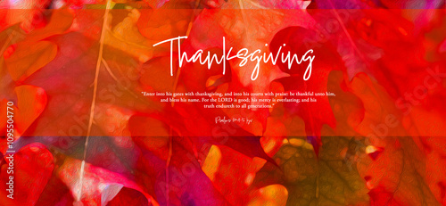 Bild auf Leinwand Thanksgiving Message - Bible Vs