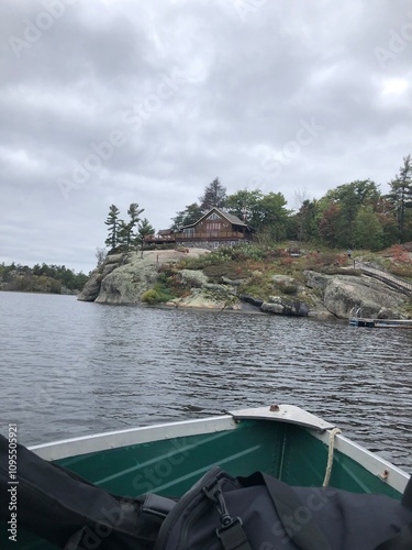 Boat access cottage