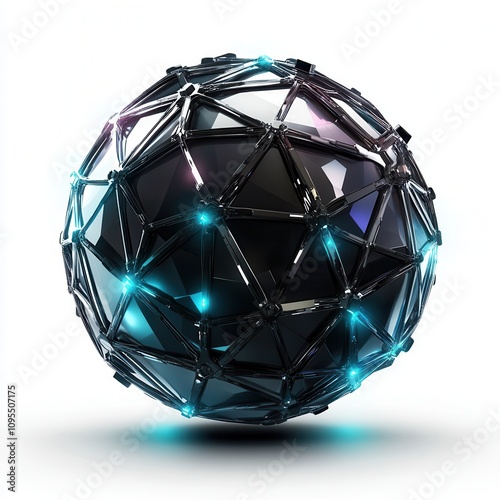 Faceted gemstone sphere wit...