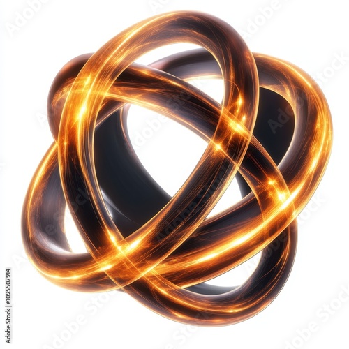 Glossy black abstract knot ...