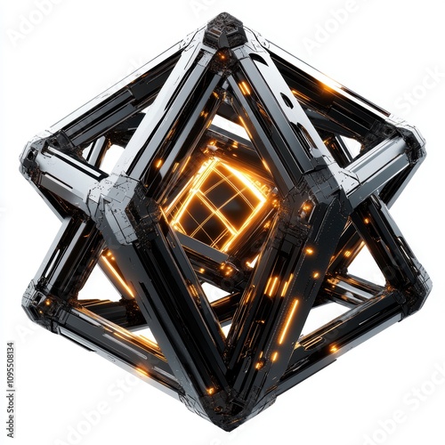 Futuristic abstract glass s...
