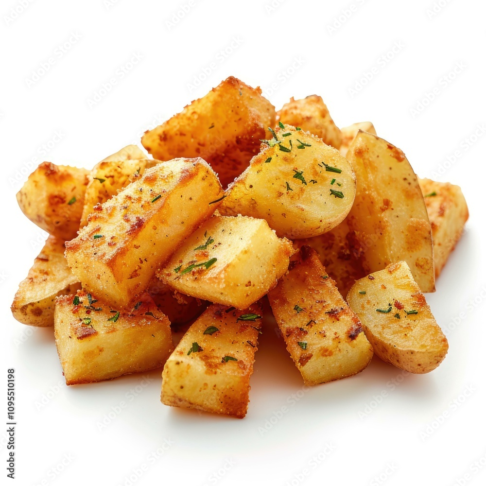 French Fried Potatoes on white background. French Fried Potatoes on white background.