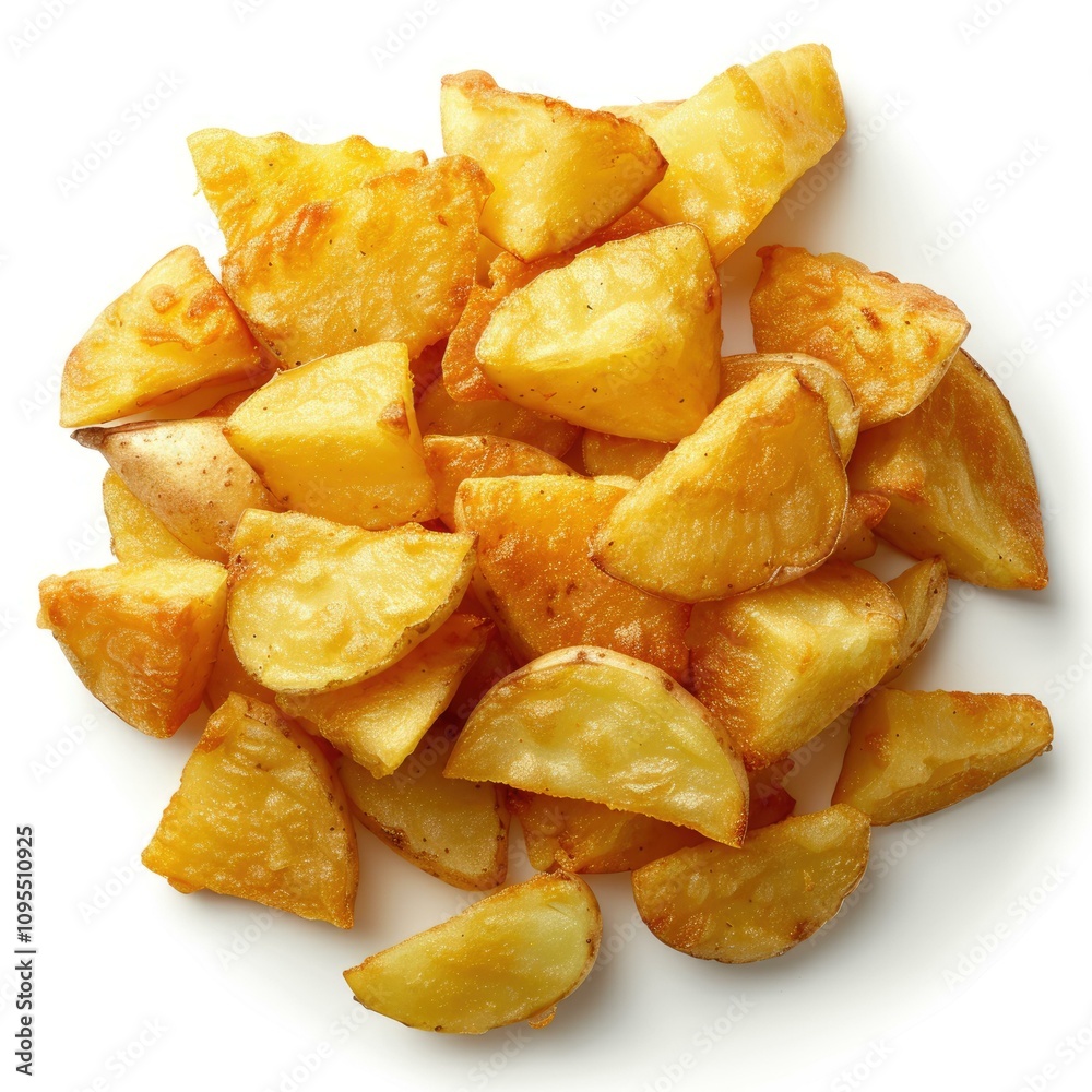 French Fried Potatoes on white background. French Fried Potatoes on white background.