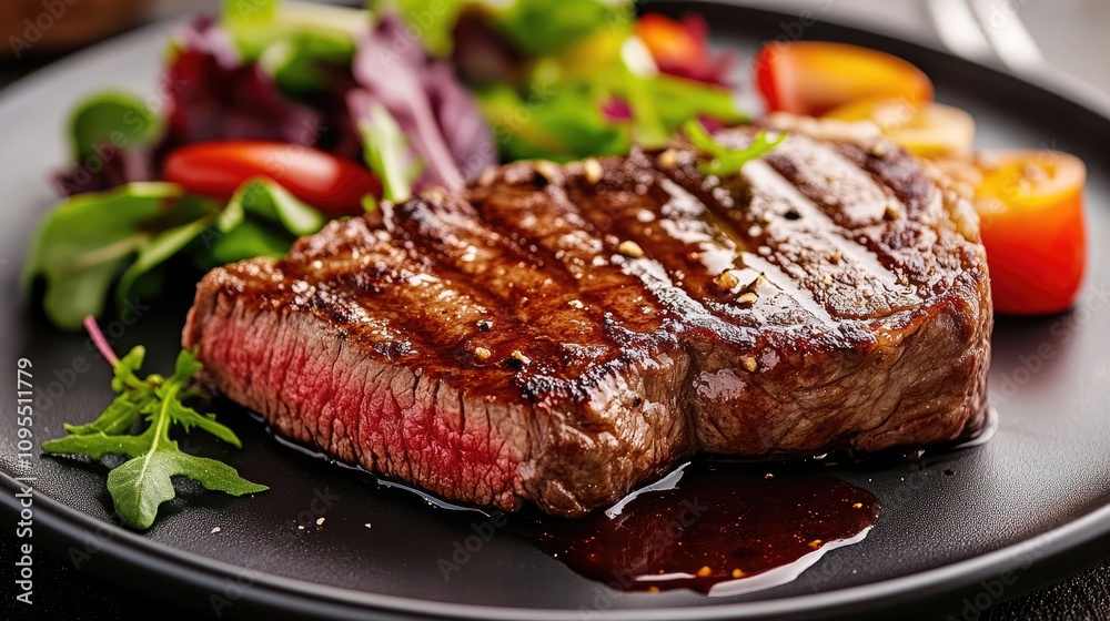 Grilled steak dinner restaurant food photography elegant setting close-up culinary delicacies for food lovers