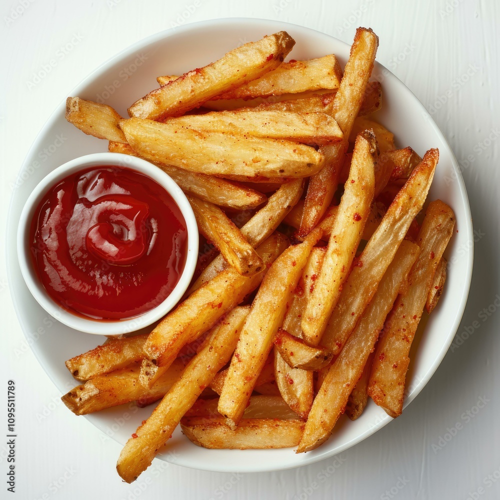 French fries and ketchup obsession in title. French fries and ketchup obsession in title.