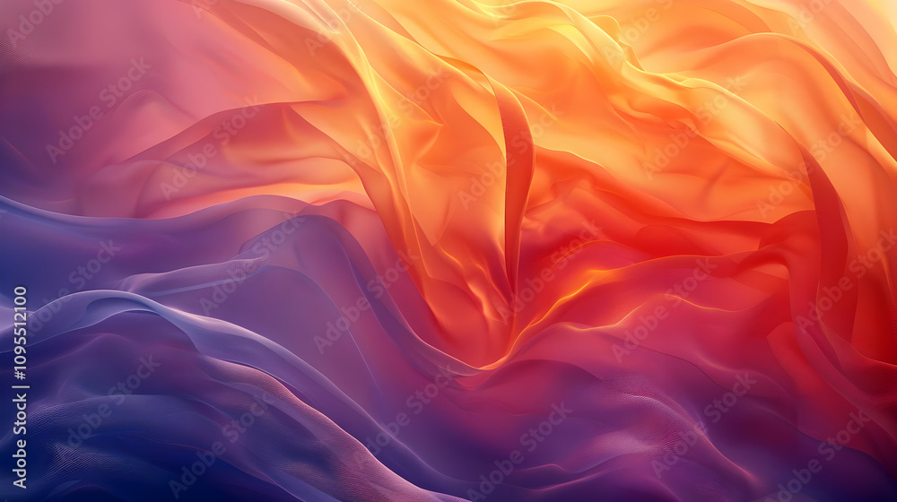 Abstract 3D Wave Background: Sunset Hues Abstract 3D Wave Background: Sunset Hues