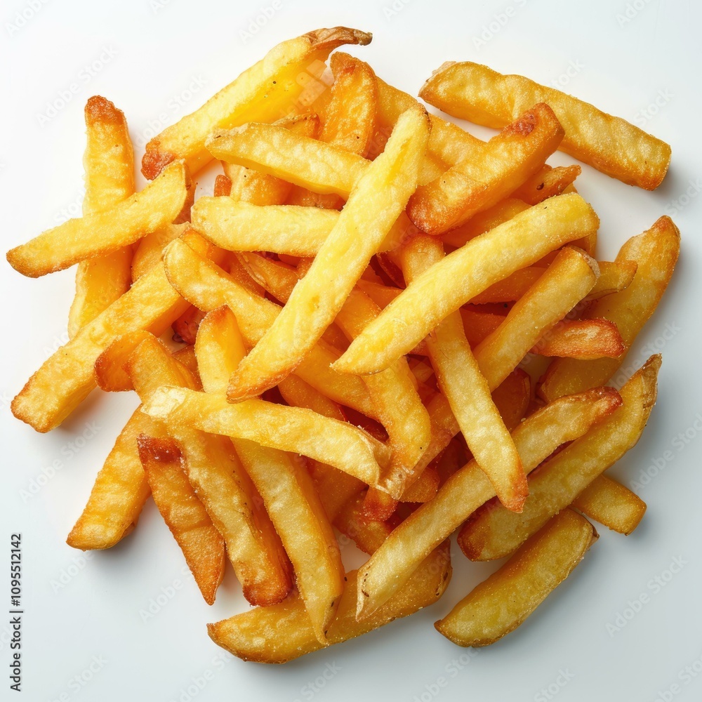 French fries isolated on white background. French fries isolated on white background.
