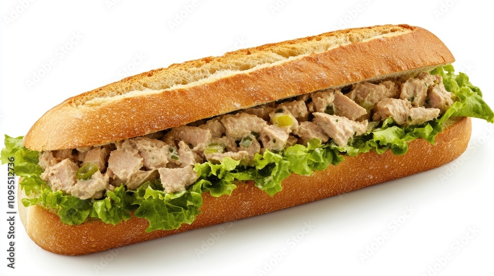 Delicious tuna salad sandwich fast food diner culinary delight indoor setting close-up view fresh ingredients Delicious tuna salad sandwich fast food diner culinary delight indoor setting close-up view fresh ingredients