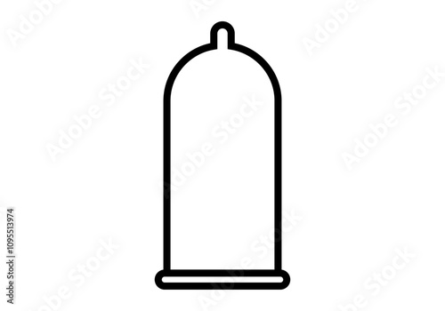Icono negro de condón o preservativo