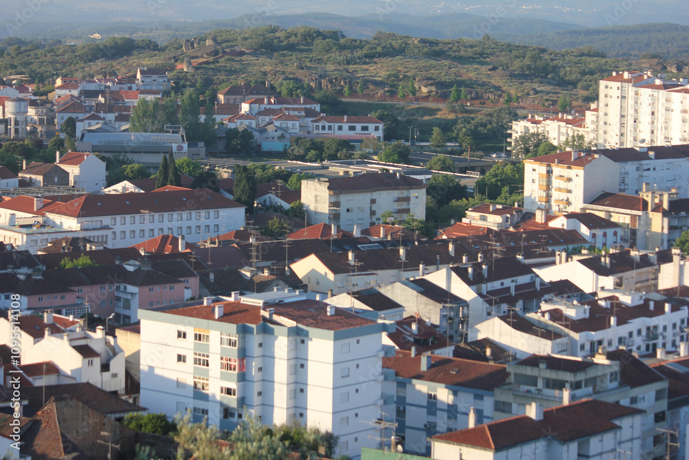 Fototapeta premium Views from the city Castelo Branco in Portugal, on May 11, 2024
