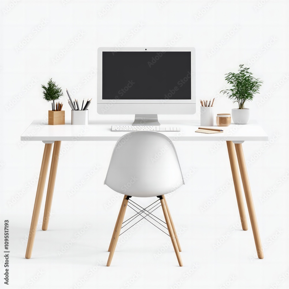 Home office setup inspiration minimalist design modern workspace indoor environment aesthetic view productivity concept Home office setup inspiration minimalist design modern workspace indoor environment aesthetic view productivity concept