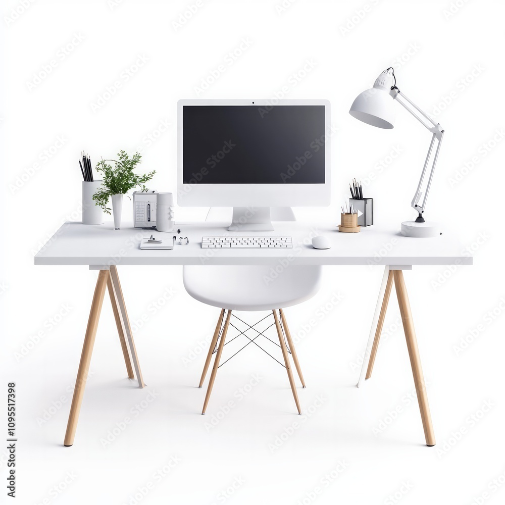 Modern workspace setup home office desk arrangement minimalist design wide angle productivity enhancement Modern workspace setup home office desk arrangement minimalist design wide angle productivity enhancement