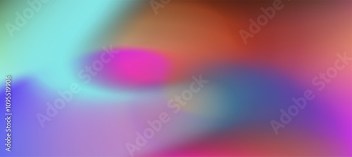 Vibrant abstract vector illustration featuring a smooth gradient swirl of colors, blending cyan, orange and purple. It evokes a sense of motion, energy, and fluidity in a digital art style.