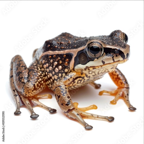 Marmalade frog isolated on a white background. Top view photo