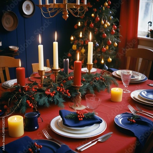 christmas table setting
