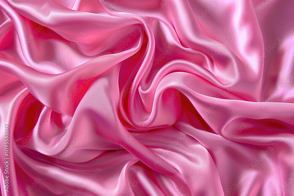 Fototapeta premium Vibrant pink silk with shimmering ripples of sophistication.