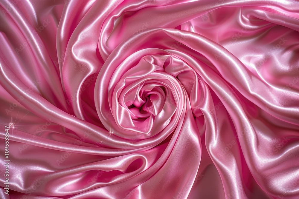 Obraz premium Vibrant pink silk with shimmering ripples of sophistication.
