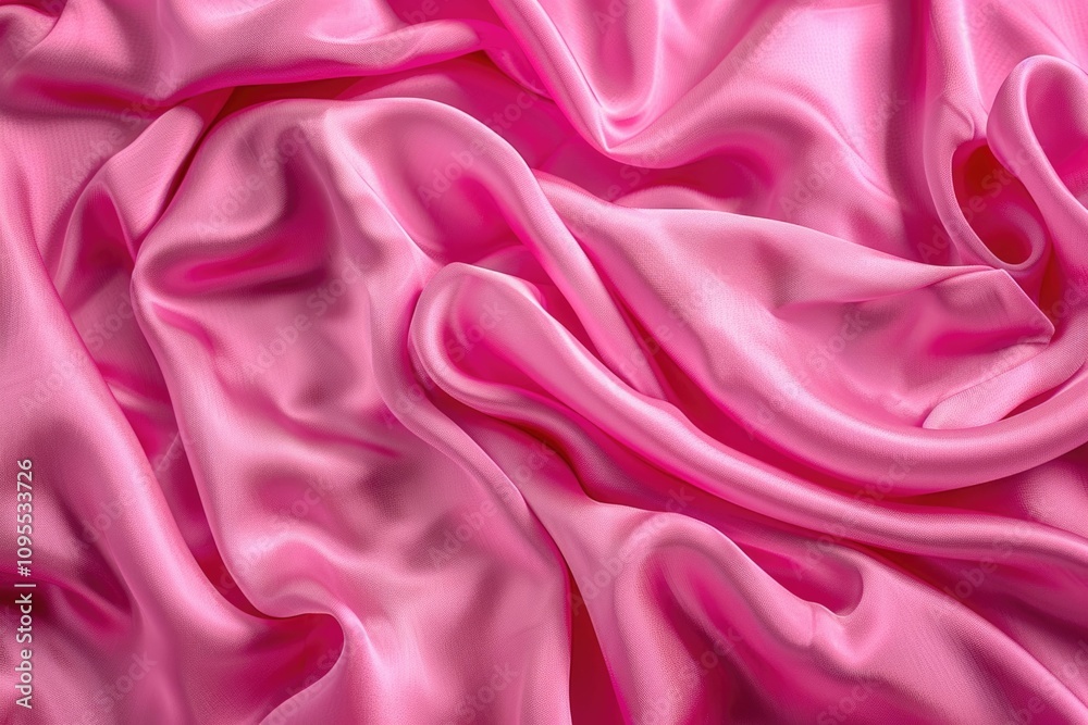 Fototapeta premium Vibrant pink silk with shimmering ripples of sophistication.