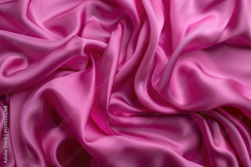 Fototapeta premium Vibrant pink silk with shimmering ripples of sophistication.