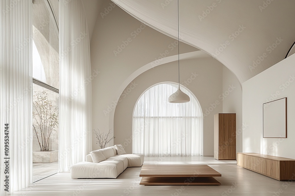 Minimalist, Scandinavian interior with white finished walls and sofa and wood furniture. Generative AI
Minimalist, Scandinavian interior with white finished walls and sofa and wood furniture. Generative AI