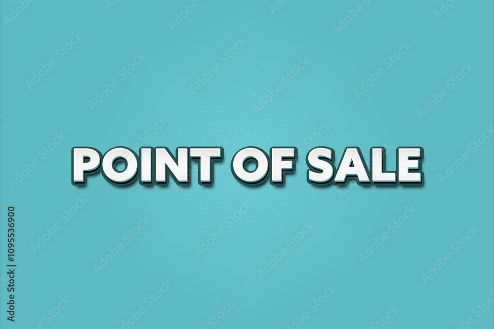 Point of Sale. A Illustration with white text isolated on light green background. Point of Sale. A Illustration with white text isolated on light green background.