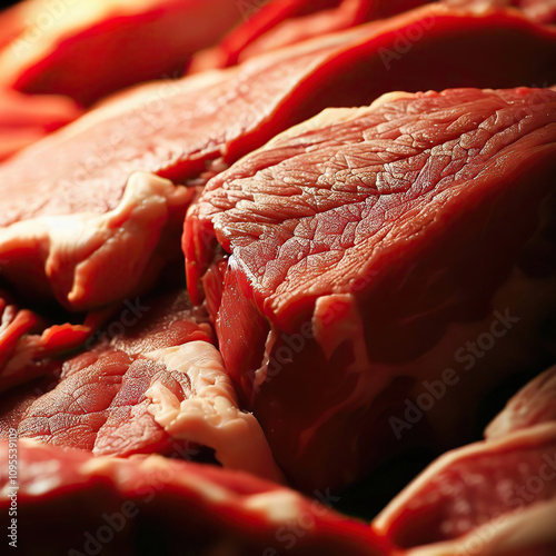 Various delicious  meat top view shot