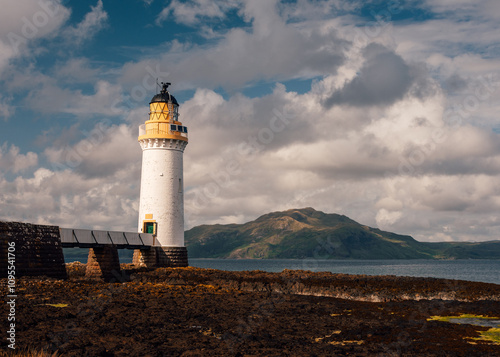 Lighthouse on the coast photo