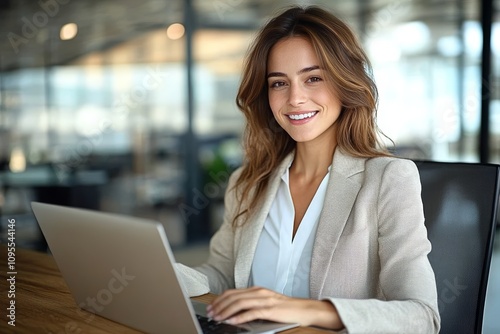 Happy Business Woman Using Laptop in Modern Office Smiling Professional Executive Female Free Download Happy Business Woman Using Laptop in Modern Office Smiling Professional Executive Female - GFXLoad