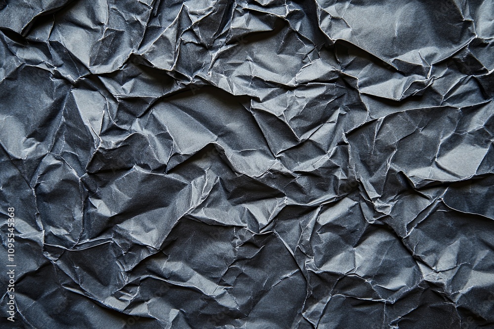 Crumpled black paper texture provides a unique background for creative projects and design purposes. Generative AI Crumpled black paper texture provides a unique background for creative projects and design purposes. Generative AI