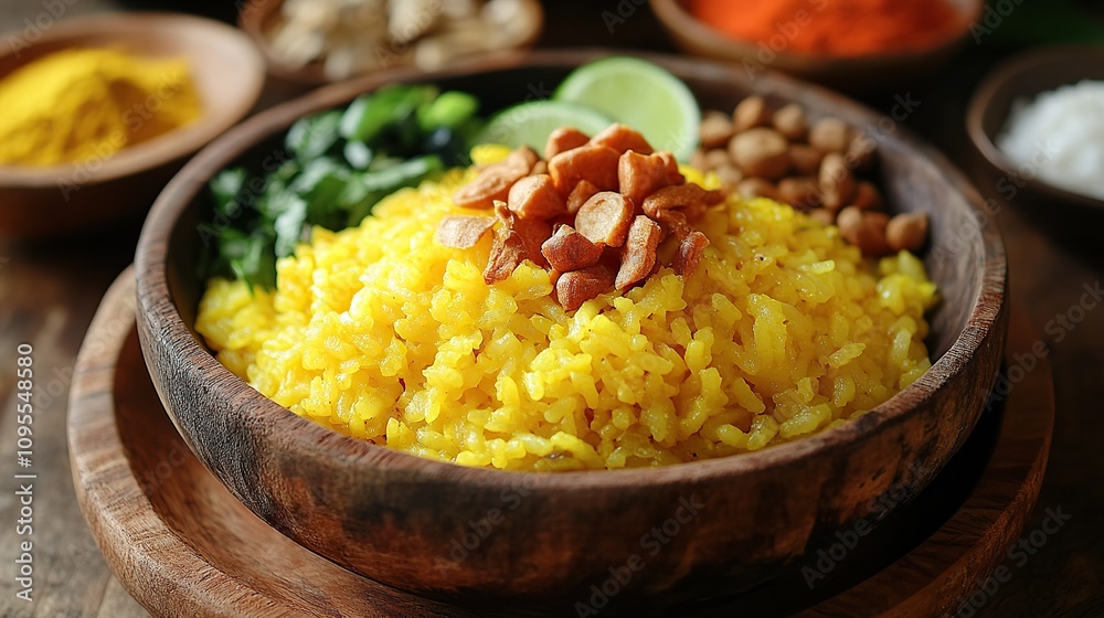 Delicious Turmeric Rice Bowl with Toasted Peanuts and Lime Delicious Turmeric Rice Bowl with Toasted Peanuts and Lime
