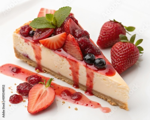 cheesecake with strawberries