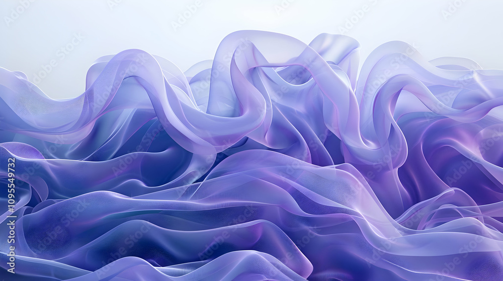 Fototapeta premium Abstract 3D Purple Wave Background Illustration