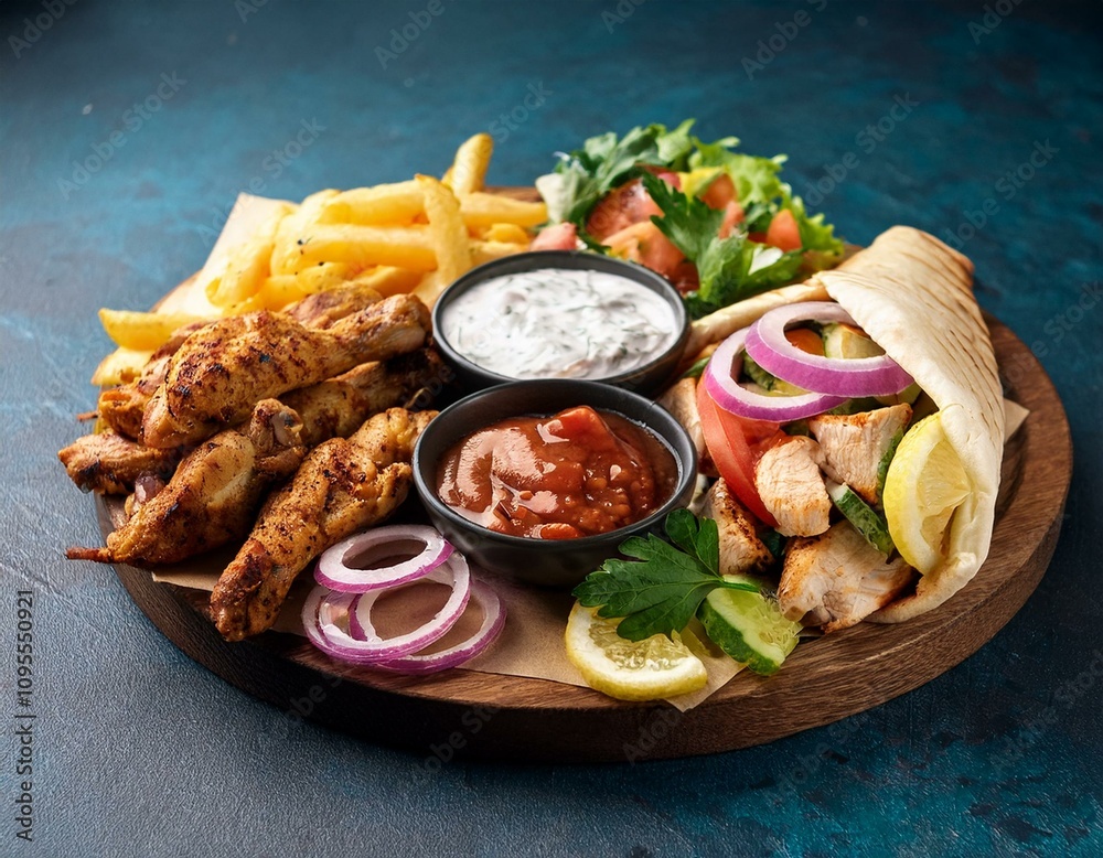 Halal food, Gyro and Chicken platter Halal food, Gyro and Chicken platter