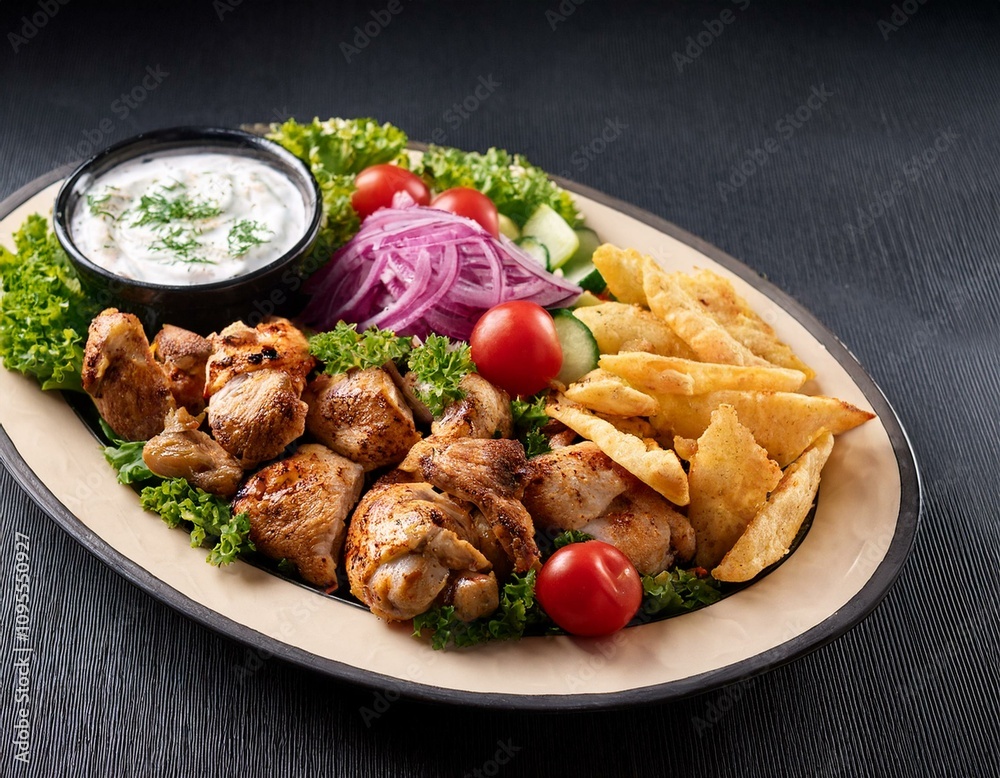 Halal food, Gyro and Chicken platter Halal food, Gyro and Chicken platter