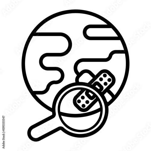 earth Line Icon