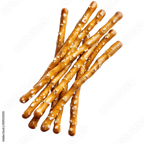 salt sticks lying on transparent background