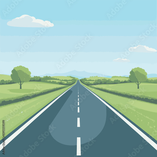 Road curving into distance
