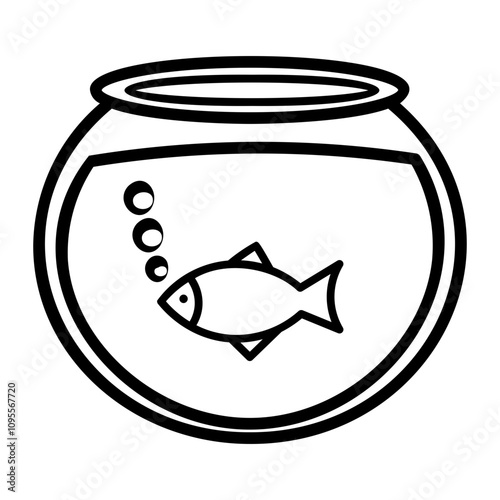 fishbowl Line Icon