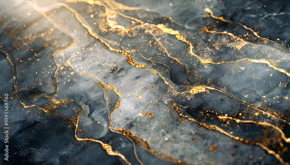 An abstract close-up of a stunning dark marble surface with golden veins, showcasing a luxurious and elegant design. An abstract close-up of a stunning dark marble surface with golden veins, showcasing a luxurious and elegant design.
