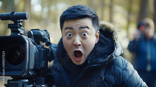 Actor making a funny face after forgetting their line on set (1)