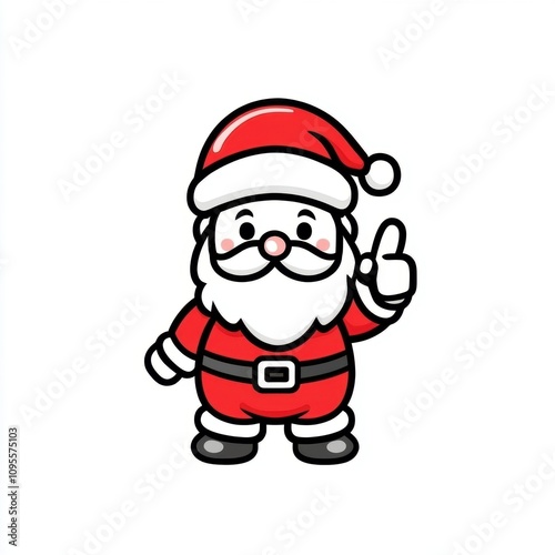 Cute Santa Claus character for Christmas holiday greeting card design.