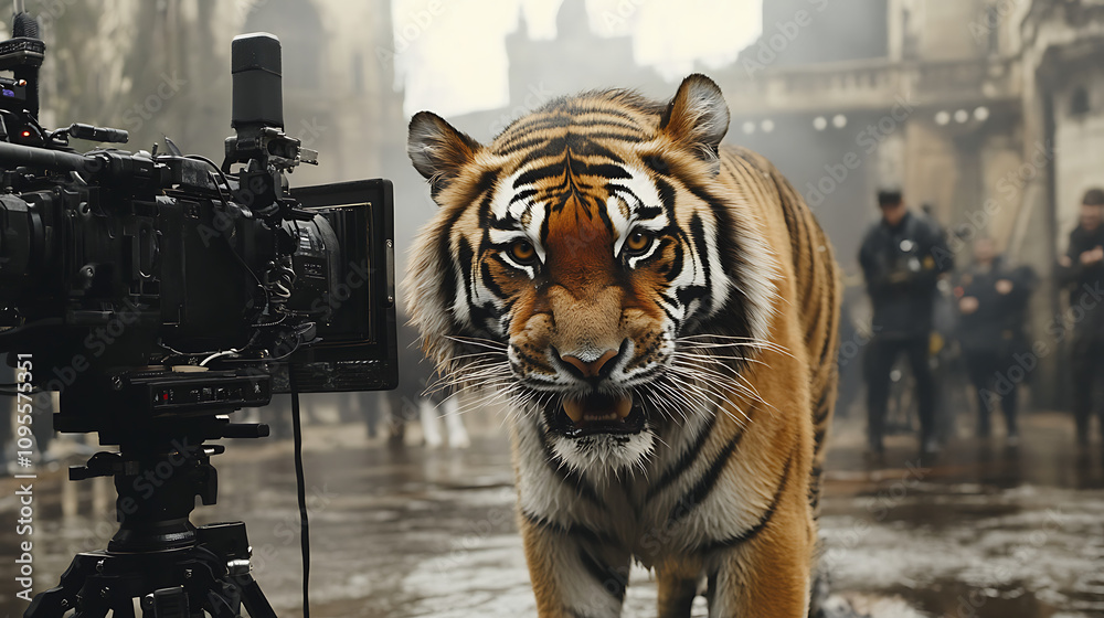 Animal actor refusing to cooperate during filming (2) Stock Photo ...