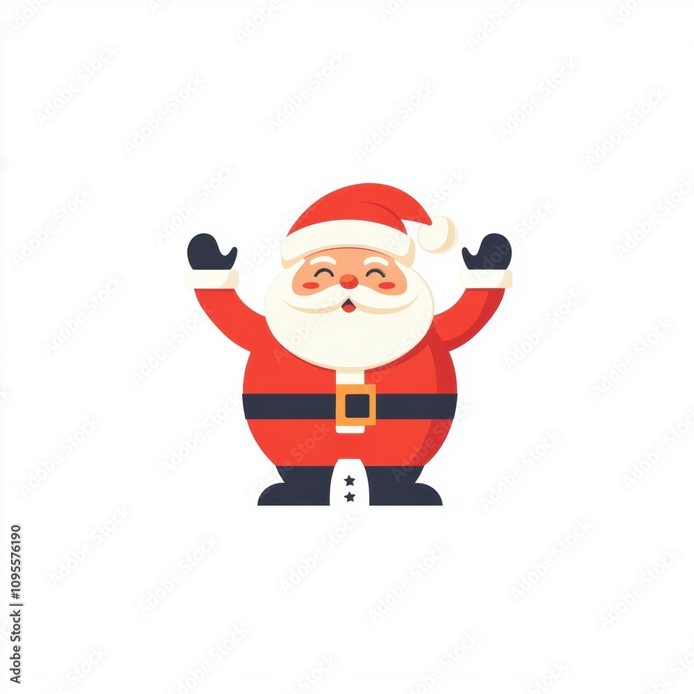 Cute Santa Claus character for Christmas holiday greeting card design. Cute Santa Claus character for Christmas holiday greeting card design.