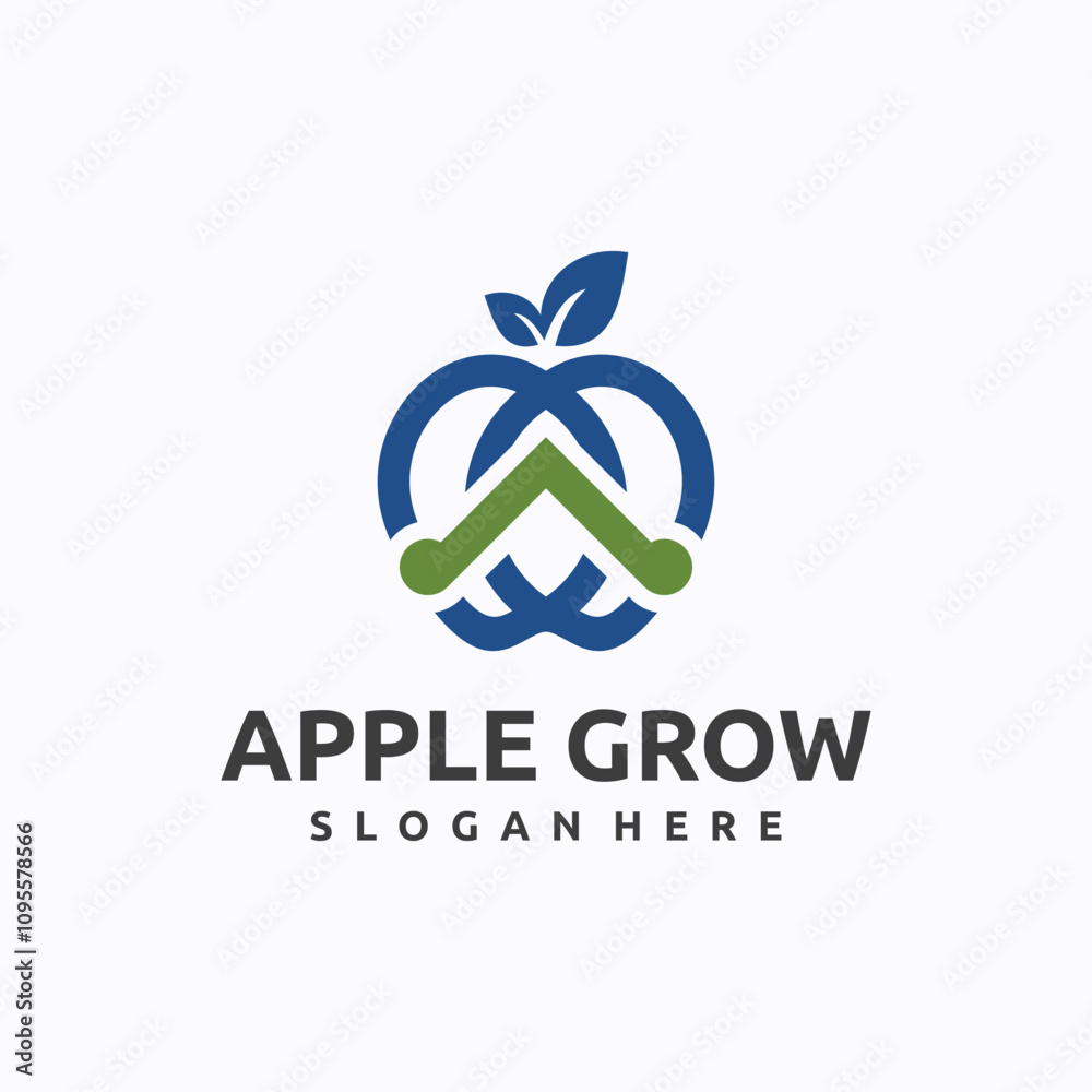 Apple and arrow logo design template. Nutrition improvement concept. Creative vector symbol. Apple and arrow logo design template. Nutrition improvement concept. Creative vector symbol.